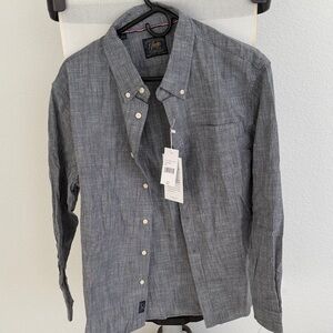 Brand New Men's Casual Button-Down Shirt in Heather Gray